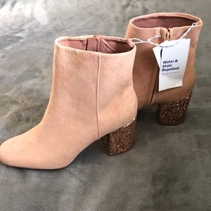 Old Navy glitter heel booties